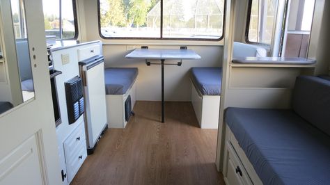 WA 1984 17' Bigfoot, beautifully renovated! $7500 OBO - Fiberglass RV Bigfoot Trailer Renovation, Bigfoot Trailer, Trailer Redo, Refinish Countertops, Retro Trailer, Camping Cabin, Rv Dreams, Ceiling Vents, R Pod