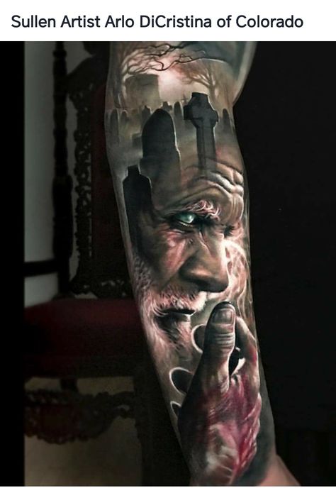 Father Time Tattoo, Arlo Tattoo, Arlo Dicristina, Hades Tattoo, Zeus Tattoo, Cool Arm Tattoos, Scary Tattoos, Eagle Tattoos, Geniale Tattoos