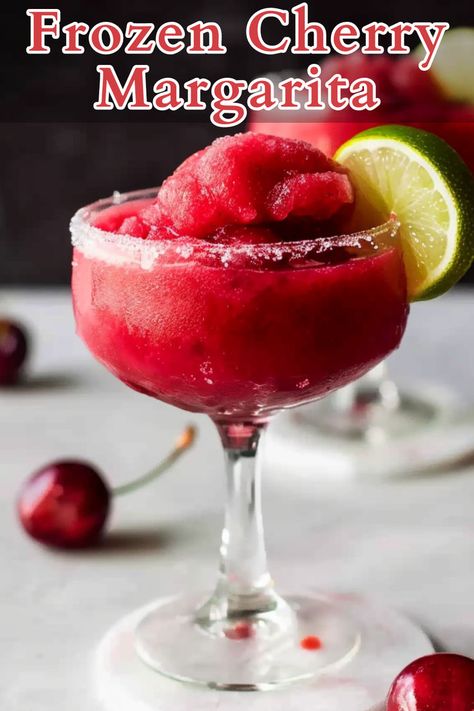 Frozen Cherry Margarita is a delightful and refreshing twist on the classic margarita. This frozen cocktail combines the sweet and tart flavors of pitted cherries with the zesty kick of lime juice and a touch of orange liqueur, creating a perfectly balanced drink that’s ideal for hot summer days or any festive occasion. Cherry Margarita Recipe, Cherry Limeade Margarita Recipe, Frozen Margarita Recipes, Frozen Cherry Margarita Recipe, Frozen Cranberry Margarita Recipe, Frozen Cherry Margarita, Sweet Cherry Italian Margarita, Large Batch Margarita Recipe, Blended Margarita Recipe