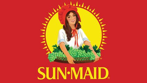 Sun-Maid tries raisin' its profile with subtle logo tweak Yogurt Covered Raisins, Homemade Ginger Ale, Dried Raisins, Healthy Snack Choices, Crab Salad Recipe, Dried Fruit Snacks, Ginger Syrup, Typography Branding, Crab Salad