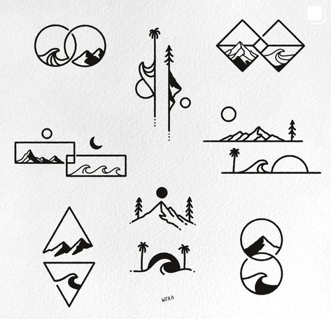 Red String Tattoo, Simplistic Drawings, Cool Nature Tattoos, Vertical Tattoo, Wilderness Tattoo, Cool Nature, Simple Tattoos For Guys, Dragon Ball Tattoo, Elements Tattoo