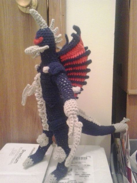 This is the next request from a returning customer on Etsy of mine.  Gigan was a creature from the Godzilla movie series.  The picture tha... Godzilla Movie, Movie Series, Creative Halloween Costumes, Floral Wire, Amigurumi Free, Amigurumi Toys, Amigurumi Free Pattern, Hands On Activities, Crochet Animals