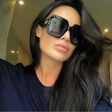 gucci - sunnies - eyewear - elegant - glasses - luxury - sunglasses - women style - fashion Big Sunglasses Women, Black Sunglasses Women, Huge Sunglasses, Blue Aviator Sunglasses, Elegant Sunglasses, Black Sunglasses Square, Gucci Glasses, Big Sunglasses, Mommy Style