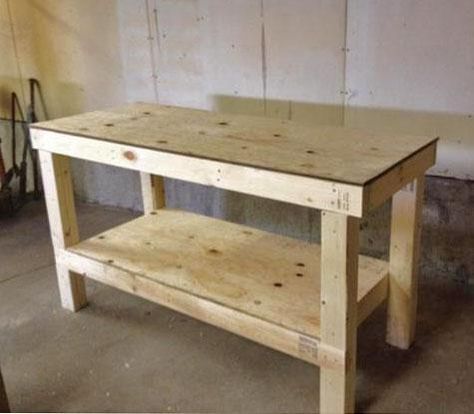 Diy Garage Workshop, Workshop Workbench, Officine In Garage, Workbench Plan, Garage Workbench Plans, Workbench Ideas, Building A Workbench, Folding Workbench, Garage Atelier