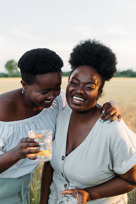 Slow Living Black Woman, Black Woman Joy, Black Woman Meditating, Black Wellness, Women In Nature, Happy Black Woman, 2024 Manifesting, Black Joy, Women Talking