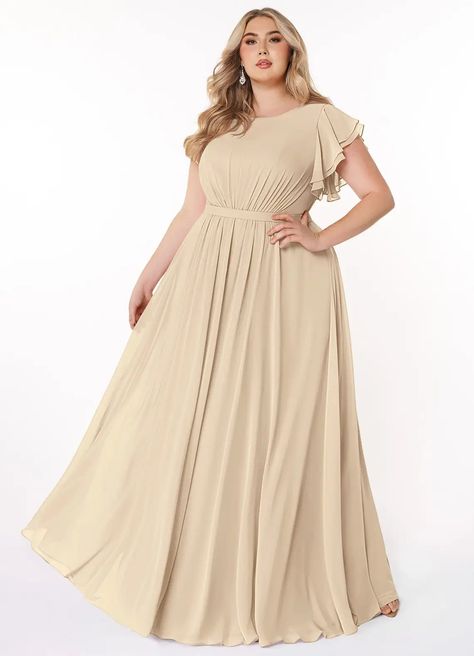 Pine Azazie Daphne Modest Bridesmaid Dresses | Azazie Modest Bridesmaid Dresses With Sleeves, Plus Size Bridal Dresses, Neutral Dresses, White Dress Top, Bridesmaid Dresses Azazie, Stretch Satin Dress, Champagne Bridesmaid Dresses, Champagne Bridesmaid, Bridesmaid Dresses With Sleeves