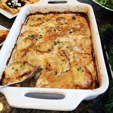 Many of you have been asking for the recipe to the gorgonzola potatoes au gratin on my Facebook page. I decided to do a quick write up in case you wanted to prepare them for your Easter Brunch this year. They have always been a “show stopper” in my home; and I hope you’ll like them too. So here it i... Gorgonzola Potatoes, Company Recipes, Potato Rounds, Au Gratin Potato Recipes, Au Gratin Recipes, Gorgonzola Cheese, Scalloped Potato Recipes, Potatoes Au Gratin, Potatoe Casserole Recipes