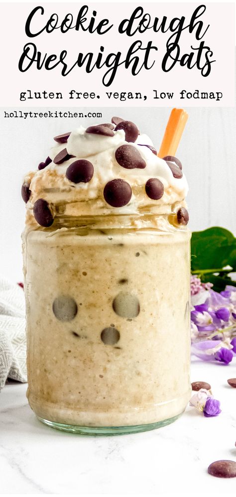 Overnight Oats Low Fodmap, Overnight Oats Gut Health, Fodmap Overnight Oats, Low Fodmap Oats, Creative Overnight Oats, Cookie Dough Overnight Oats Healthy, Low Fodmap Overnight Oats, Overnight Oats Vegan, Low Fodmap Lunch Ideas