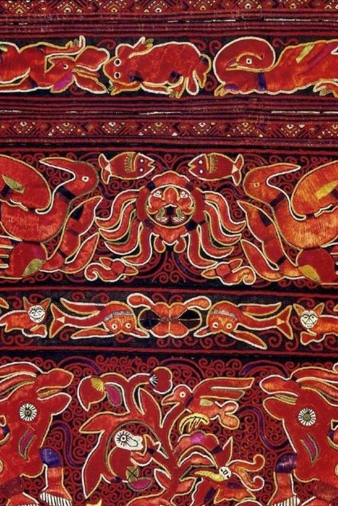 Miao Embroidery, Hmong Language, Hmong Pattern, Hmong Culture, Hmong Motifs And Symbols, Hmong Embroidery, Hmong Textiles, Chinese Zodiac, Artifacts