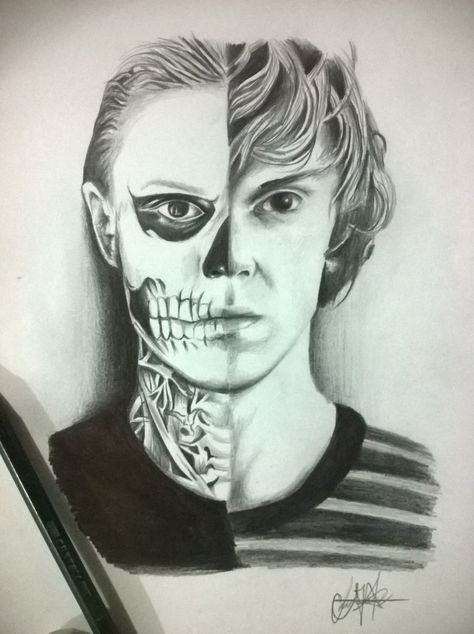 Tate langdon draw #american horror story #murder house Drawing Tate Langdon, Tate Langdon Drawing Easy, American Horror Story Painting, Tate Langdon Drawing, American Horror Story Art, Art Bin, Bible Drawing, Tate Langdon, Story Drawing