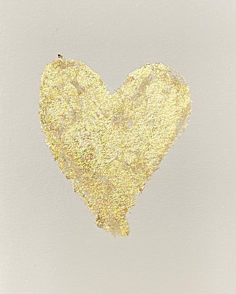 handpainted heart on 4x6 fine art paper Gold Heart Aesthetic, Beauty Post Ideas, Work Wallpaper, 4x6 Frames, Tech Aesthetic, Heart Art Print, Pure Heart, Acrylic Frame, Heart Outline