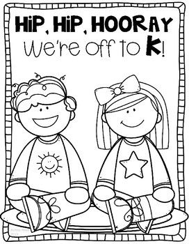 Off to Kindergarten Coloring Page for the Last... by Just Reed | Teachers Pay Teachers Last Day Of Preschool Coloring Page, Preschool Graduation Printables Free, Autograph Page For Preschool, End Of Prek Activities, Last Day Of School Craft Preschool, Pre K End Of Year Crafts, Pre K Graduation Activities, Last Day Of School Coloring Pages Free, End Of Preschool Crafts