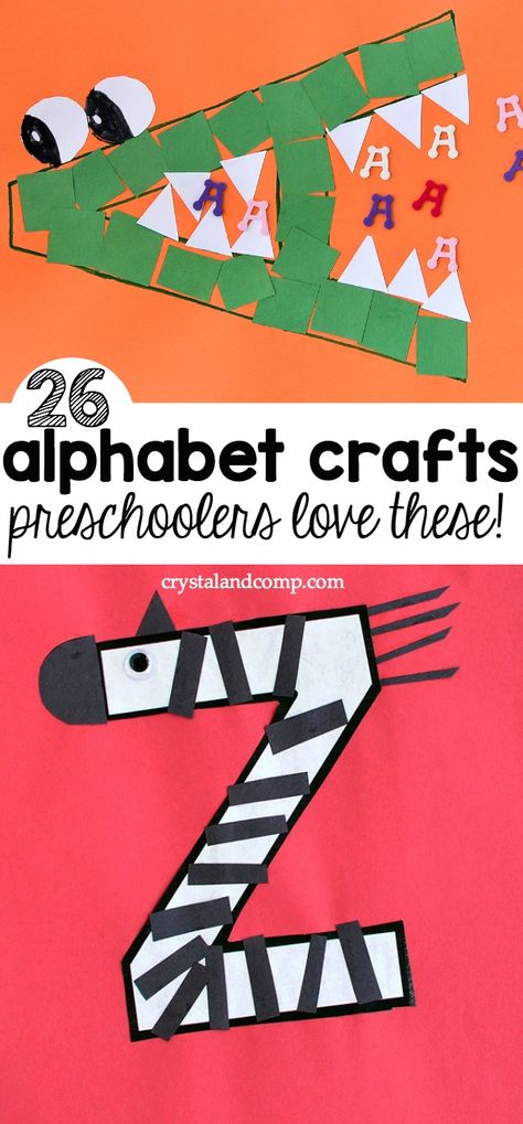 Letter of the Week Crafts for Preschoolers Letter Of The Week Crafts, Abc Crafts, Maluchy Montessori, Crafts For Preschoolers, Alphabet Activities Preschool, Alphabet Crafts, Letter Of The Week, Preschool Letters, Daycare Crafts