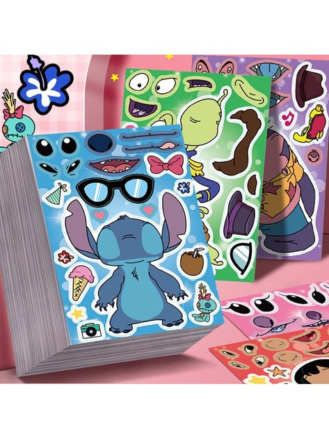 8pcs Cartoon Lilo&Stitch Puzzle Stickers DIY Jigsaw Assembling!Waterproof PVC Cartoon Decoration Luggage,Guitar,Water Cup,Phone Case,Laptop Gift DecalI discovered amazing products on SHEIN.com, come check them out! Stitch Puzzle, Lilo I Stitch, Cartoon Puzzle, Cartoon Decoration, ليلو وستيتش, Diy Puzzle, Lilo Y Stitch, Stationery Stickers, Reward Stickers