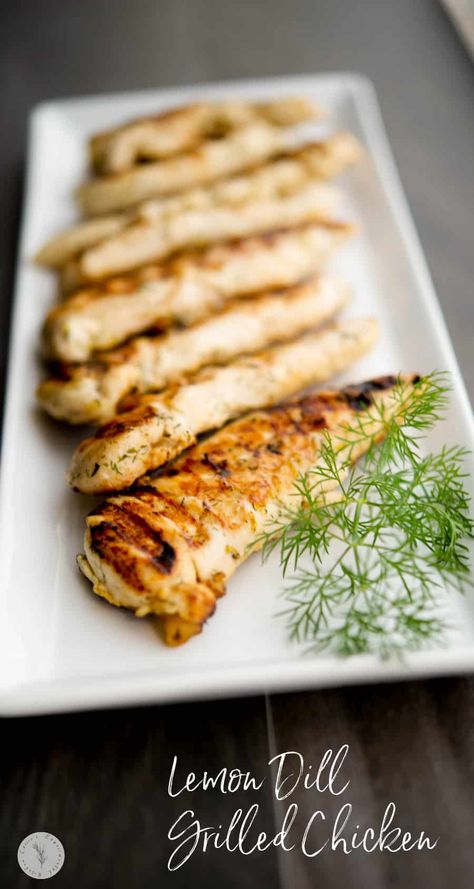 Lemon Zest Chicken, Lemon Dill Chicken, Dill Chicken, New Chicken Recipes, Grilled Chicken Recipe, Dieting Tips, Brine Chicken, Lemon Dill, Chicken Tenderloins