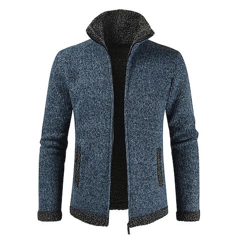 Wool Jacket Men, Zipper Cardigan, Fitted Jumper, Mens Cardigan Sweater, Sweaters Cardigan, Zippered Cardigan, Basic Sweaters, Cardigan Sweater Jacket, Mens Cardigan