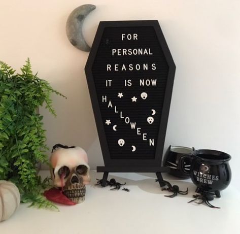 Witchy Letterboard, Coffin Letter Board Ideas, Coffin Letterboard Sayings, Spooky Letter Board, Halloween Message Board Quotes, Coffin Letterboard, Halloween Message Board, Scentsy Quotes, Coffin Board