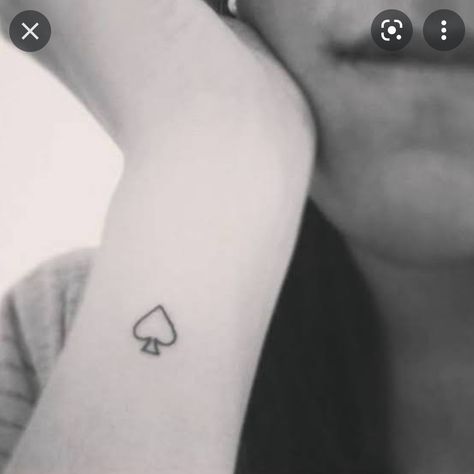 Small Spades Tattoo, Spades Tattoo, Ace Of Spades Tattoo, Spade Tattoo, Ace Tattoo, Ace Of Spades, Tiny Tattoos, Tattoos And Piercings, Jesus Fish Tattoo