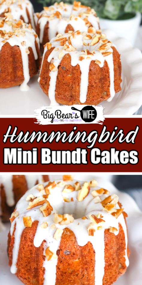 Mini Bunt Cake, Mini Bundt Cakes Recipes, Bundt Pan Recipes, Nothing Bundt Cakes, Mini Bundt, Mini Bundt Cakes, Individual Desserts, Oreo Dessert, Bundt Cakes Recipes