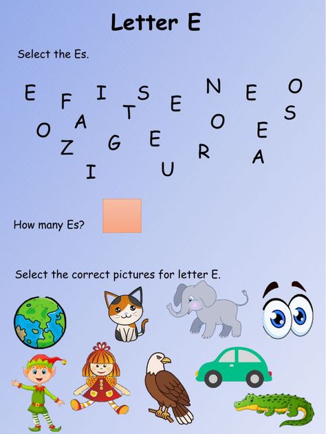 Letter E Activities, Letter Activity, Kindergarten Photos, English Worksheets For Kindergarten, Preschool Letter, Alphabet Worksheets Kindergarten, English Worksheet, Alphabet Pictures, Alphabet Worksheets Preschool