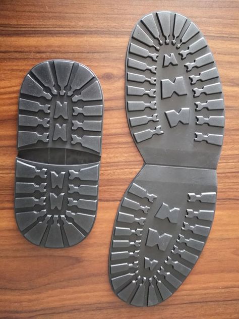 rubber shoe half soles and heels for shoe repair materials Shoe Repair Diy, Shoe Sole Repair, Heel Repair, Rubber Sole Boots, Rubber Shoe, Diy Shoe, Shoe Making, Shoe Sole, Rubber Boot