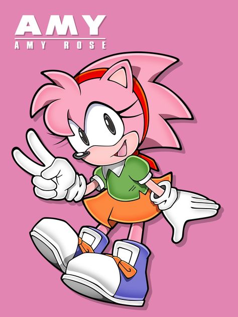 Amy Rose Hedgehog, Classic Amy, Rosy The Rascal, Amy The Hedgehog, Sonic And Amy, Sonic Fan Characters, Sonic 3, Sonic Adventure, Amy Rose