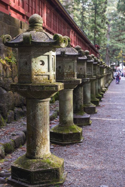 Ancient japanese stone lanterns featuring japanese, stone, and japan | High-Quality Architecture Stock Photos ~ Creative Market Ancient Japan Aesthetic, Psychology Architecture, Ancient Japanese Architecture, Temple Flower, Japanese Garden Lanterns, Japanese Stone Lanterns, Japan Temple, Ancient Japan, Ancient Temple