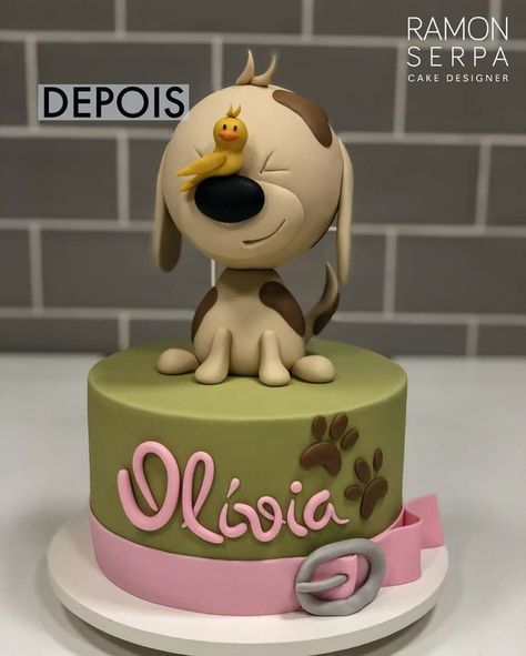 Monkey Food, Girl With Dog, Reptile Party, Mini Torte, Puppy Cake, Dog Cake Topper, Party Labels, Fondant Cake Toppers, Animal Cakes