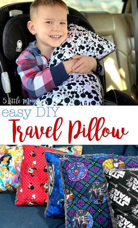 5 Little Monsters: Easy DIY Travel Pillow Small Pillows Diy, Travel Pillow Diy, Eyes Crochet, Travel Pillow Pattern, Kids Travel Pillows, Sew Quilt, Animal Eyes, Sew Patterns, Diy Sewing Gifts