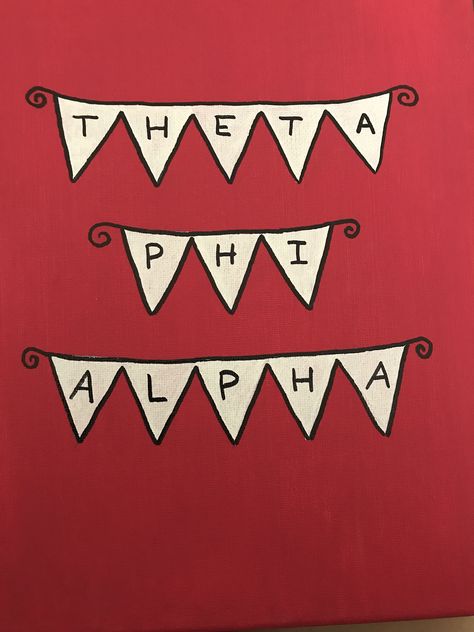 Theta Phi Alpha canvas. #sorority #biglittle Theta Phi Alpha Canvas, Canvas Sorority, National Panhellenic Conference, Sorority Themes, Theta Phi Alpha, Letter Ideas, Theme Ideas, Big Little, Fraternity