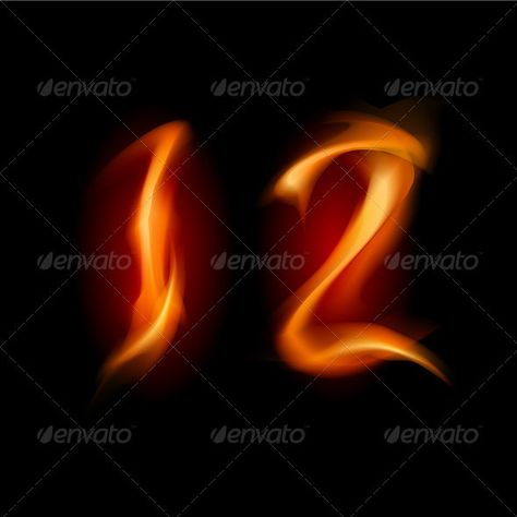 Number 12 Wallpaper, Flame Font, Hot Illustration, Abstract Alphabet, Magic Nature, Celebration Design, Alphabet Symbols, Dark Black Wallpaper, Fire Flame