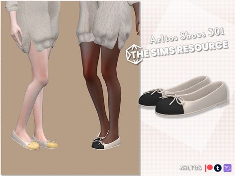 The Sims Resource - Flats with bow Female Sims Men Clothes, Cc Shoes, Sims 4 Cc Shoes, Sims 4 Children, Sims 4 Teen, Sims 1, Lace Socks, My Sims, Sims House