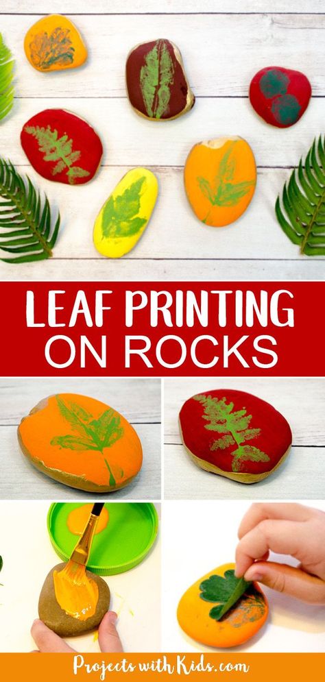 Leaf Print Art, Easy Rock Painting, Leaf Printing, Autumn Craft, Nature Craft, Easy Fall Crafts, Autumn Activities For Kids, Painting Activities, Leaf Crafts