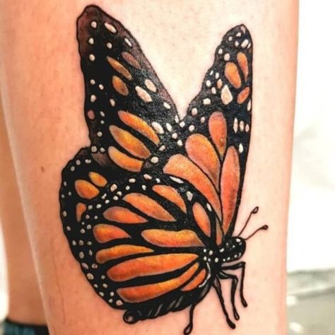 Monarch Tattoo, Realistic Butterfly Tattoo, Water Lily Tattoos, Peach Tattoo, Monarch Butterfly Tattoo, Colorful Butterfly Tattoo, Ring Tattoo Designs, Butterfly Tattoo Ideas, Full Hand Tattoo