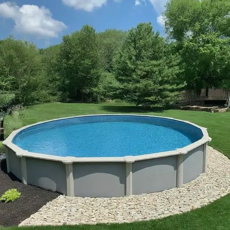 19 Diy Above Ground Pool Landscaping Ideas - DIYCozy: Nails, Decor, DIY, Gardening, Holidays River Rock Around Above Ground Pool, Pool Borders Above Ground, Edging Around Above Ground Pool, Rocks Around Above Ground Pool, Landscape Around Above Ground Pool, Above Ground Pool Hacks, Above Ground Pool Landscape Ideas, Diy Above Ground Pool Landscaping, Pool Area Landscaping