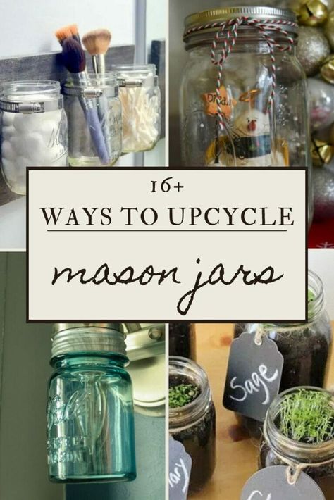 Old Mason Jars Decor, Uses For Old Blue Mason Jars, Blue Canning Jars Decor, Mason Jar Repurpose, Large Mason Jar Crafts, Old Mason Jar Ideas, Mason Jar Hacks, Ball Jars Ideas, Empty Jars Ideas Diy