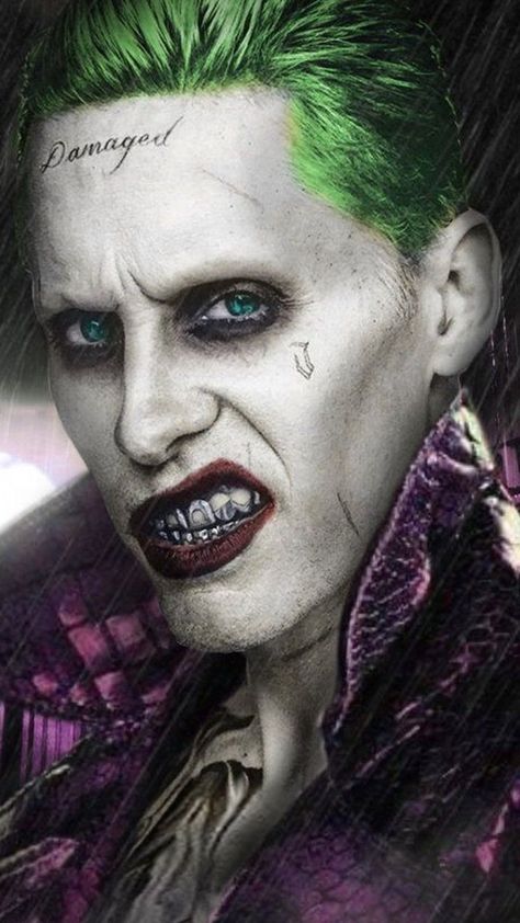 Jared Leto | The Joker Arkham by Bryan Zap | Beautiful! Jared Leto Joker Makeup, Jared Leto Joker Tattoo, Jared Leto Tattoo, Jared Leto Joker Costume, Joker Face Tattoo, Joker Halloween Makeup, Godfather Tattoo, Scary Couples Halloween Costumes, Couple Tattoo Ideas