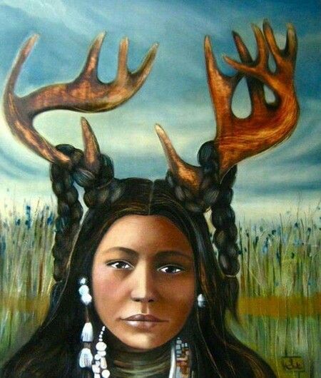 Tracy, a Deer Woman. Native American Myths, Elen Of The Ways, Deer Woman, Native American Mythology, American Mythology, Oh My Goddess, Gods Goddesses, Sacred Feminine, Native American Heritage