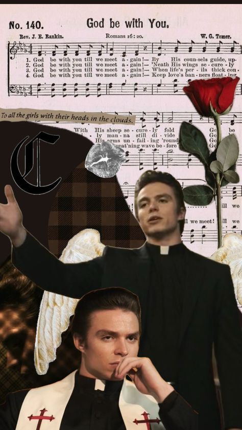 Father Charlie Mayhew #vintage #wallpaper #fathercharliemayhew #charliemayhew #grotesque #grotesquerie #nicholaschavez #art #fathermayhew (I messed up the first one) Romans 16 20, I Messed Up, Vintage Wallpaper, My Crush, Photo Collage, Alexander, The First, Collage, Art