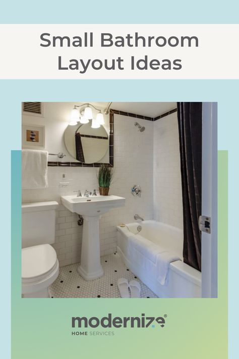 Small Bathroom Layout Ideas | Modernize Square Bathroom Layout, Small Bathroom Layout Ideas, Narrow Bathroom Layout, Small Narrow Bathroom, Clear Shower Door, Bathroom Layout Ideas, Huge Shower, Large Bathtub, Small Bathroom Layout