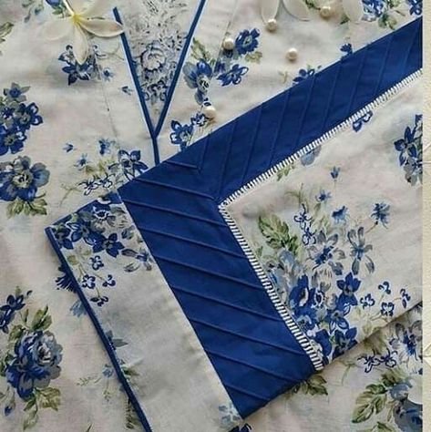 Bazu Designs For Kameez, Cotton Printed Suits Design With Laces, Daman Designs For Kameez, Bazo Design Pakistani, Shirts Stitching Designs Pakistani, Fitted Lawn Suit With Printed Motifs For Eid, Formal Lawn Suit With Printed Motifs For Eid, Shirt Design With Laces Pakistani, Shirt Daman Design