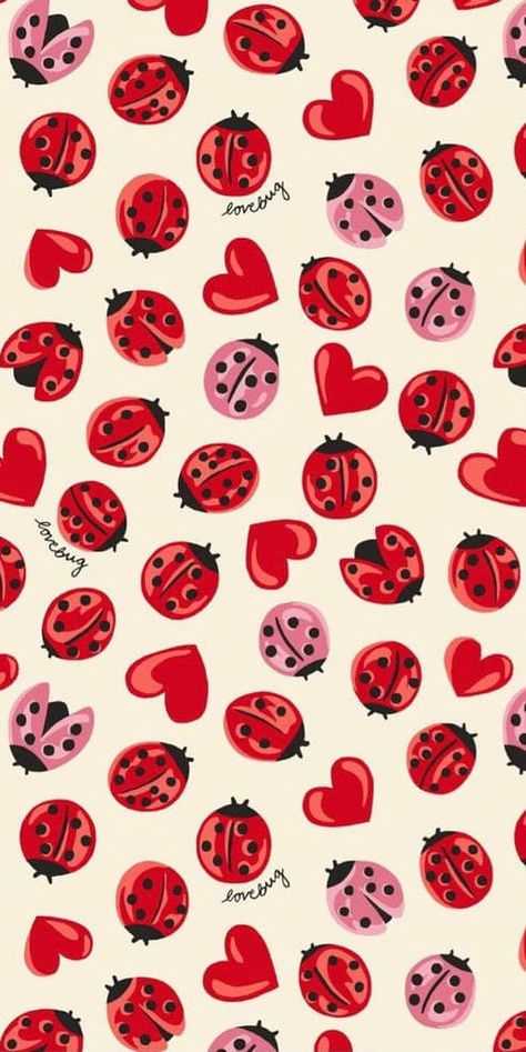 cute Valentine's Day wallpaper: love bugs February Wallpaper, Valentines Wallpaper Iphone, Plakat Design, Valentines Wallpaper, Diy Valentine, Holiday Wallpaper, Iphone Wallpaper Photos, Phone Wallpaper Patterns, Tapeta Pro Iphone