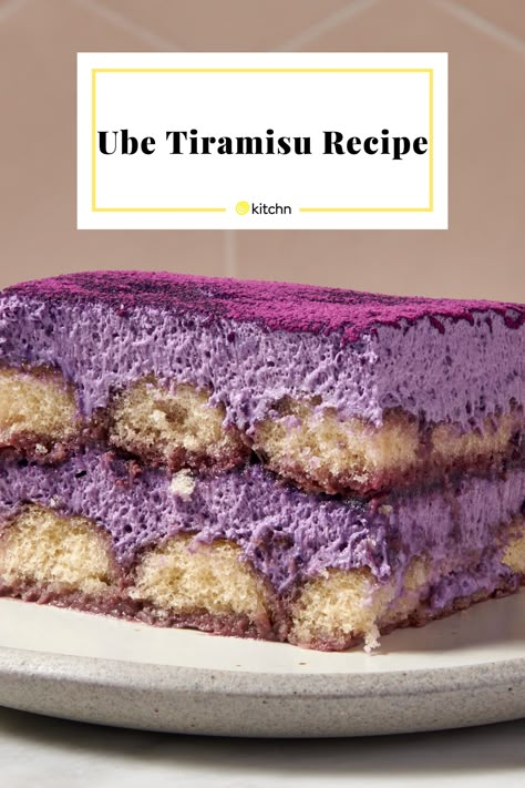 Ube Bread Pudding, Ube Banana Pudding, Ube Bread Pudding Recipe, Ube Tiramisu Recipes, Ube Rice Crispy Treats, Ube Fudge, Ube Tiramisu, Ube Tres Leches, Purple Yams