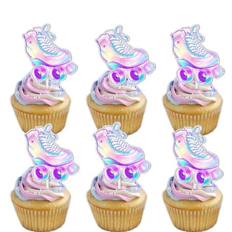 18pcs Glitter Roller Skates Dessert Cupcake Topper Children Boy Girl Happy Birthday Party Decorations 80s 90s Retro Hip Hop Roller Skating Theme Decor Supplies Roller Skating Party, Retro Hip Hop, Edible Cupcake Toppers, Birthday Decorations Kids, Children Boy, Skate Party, 90s Retro, Roller Skate, Cupcake Topper