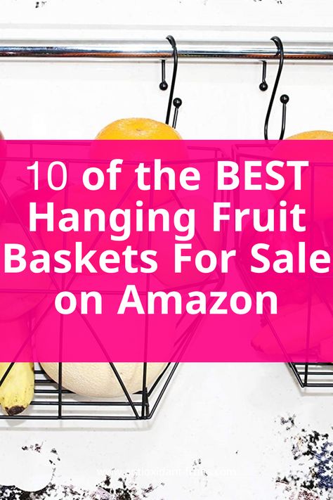 fruit baskets amazon Hanging Fruit Basket Ideas, Diy Hanging Fruit Basket, Fruit Basket Ideas Kitchen, Kitchen Hanging Baskets, Diy Counter, Produce Baskets, Storing Fruit, Hanging Fruit Baskets, Snack Organizer