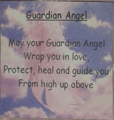 Pocket Angel Poem, Guardian Angels Prayer, Angel Therapy, Bible Journals, Angel Quotes, Angel Prayers, Your Guardian Angel, Angel Crafts, Angel Messages