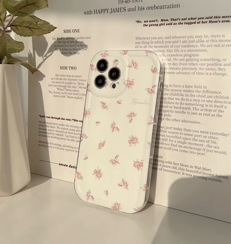 Pink rose Flowers French Romance Retro art Girls Phone Case For iPhone 14 13 12 Decorated Phone Cases, Iphone Light, Artsy Phone Cases, White Phone Case, Girl Phone Cases, Floral Iphone Case, Pretty Iphone Cases, Floral Phone Case, Floral Iphone