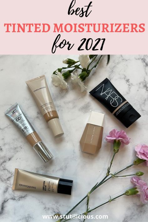 These are the best tinted moisturizer with SPF for natural looking skin. The 5 listed here are great for oily sensitive skin. #fentyskintint #fentyskin #tintedmoisturizer #oilyskin Best Tinted Moisturizer, Tinted Moisturizer With Spf, Luxury Skincare Brands, Best Spf, Oily Sensitive Skin, Studio Makeup, Natural Makeup Look, Tinted Spf, Skin Tint