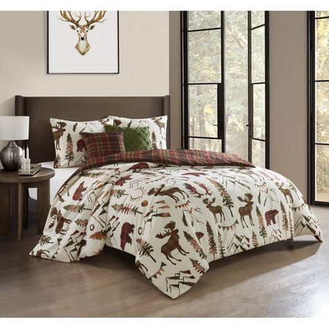 Western Patterns, Grizzly Bears, Quilts Decor, Reversible Comforter, Cotton Comforters, Queen Comforter Sets, Animal Patterns, Print Comforter, Bedding Stores