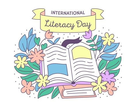 Hand drawn international literacy day co... | Free Vector #Freepik #freevector #hand #education #hand-drawn #event International Literacy Day Poster, Language Day Poster, Literacy Day Poster, International Language Day, International Literacy Day, Literacy Day, Poster Drawing, Vector Hand, Designs To Draw